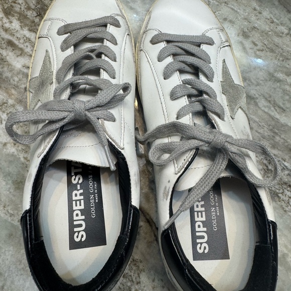 Golden Goose Superstar White and Black Sneakers size 39 , worn 3-4 times - Picture 1 of 14